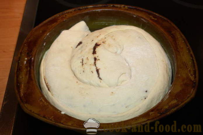 Poppy bolo de semente de levedura-caracol - como fazer bolo de semente de papoula de massa de fermento, um passo a passo fotos de receitas
