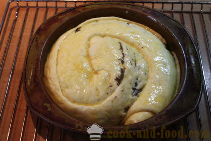 Poppy bolo de semente de levedura-caracol - como fazer bolo de semente de papoula de massa de fermento, um passo a passo fotos de receitas