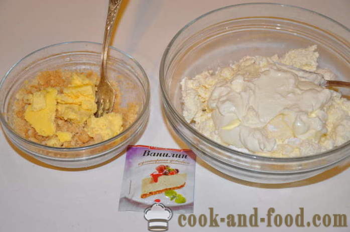 Sobremesa da coalhada sem fermento - como cozinhar cheesecake de sobremesa com gelatina em casa, passo a passo fotos de receitas