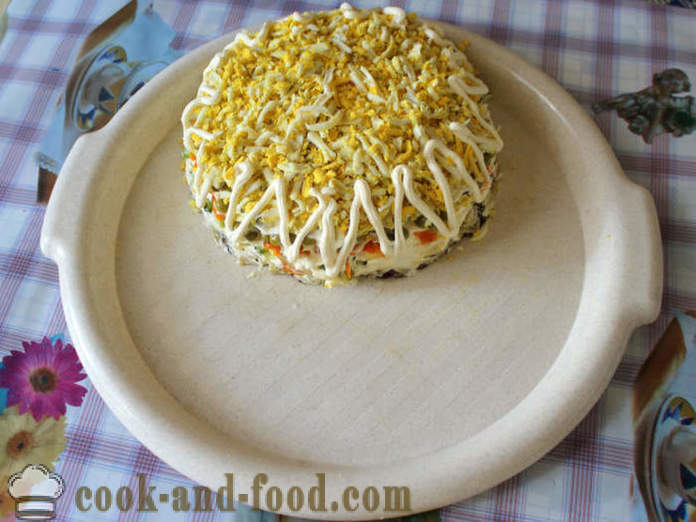 Salada de cogumelos simples com cogumelos e queijo - Como preparar uma salada com cogumelos, um passo a passo fotos de receitas