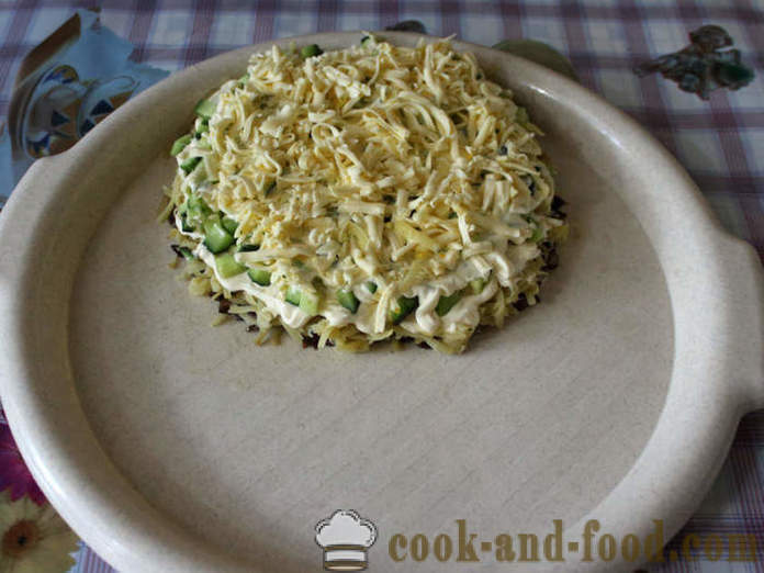 Salada de cogumelos simples com cogumelos e queijo - Como preparar uma salada com cogumelos, um passo a passo fotos de receitas