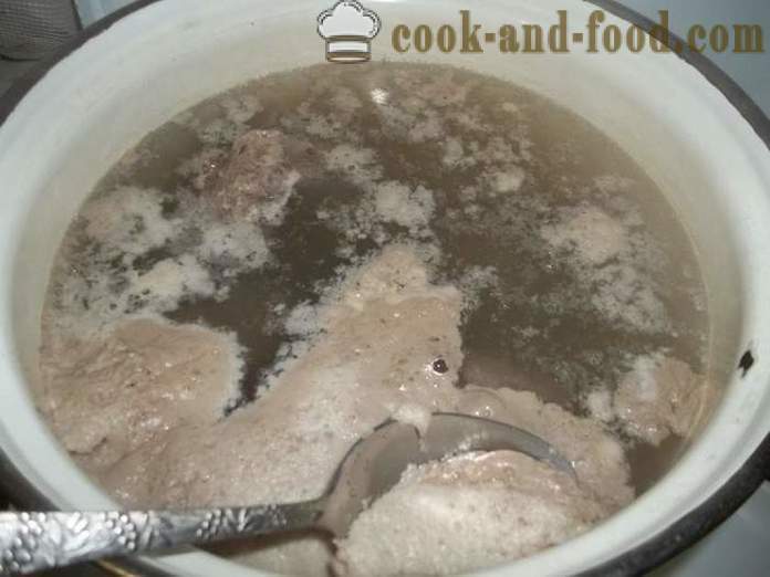 Sopa de trigo sarraceno com carne - como cozinhar trigo mourisco sopa caldo, um passo a passo fotos de receitas