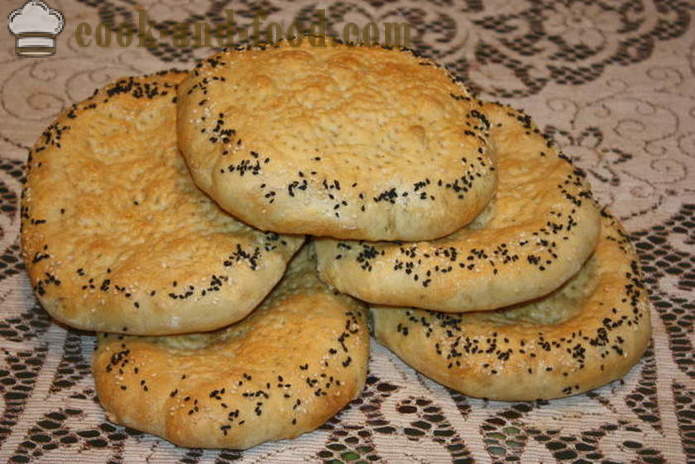 Bolo de fermento na patyr forno - como cozinhar pão Uzbek em casa, passo a passo fotos de receitas