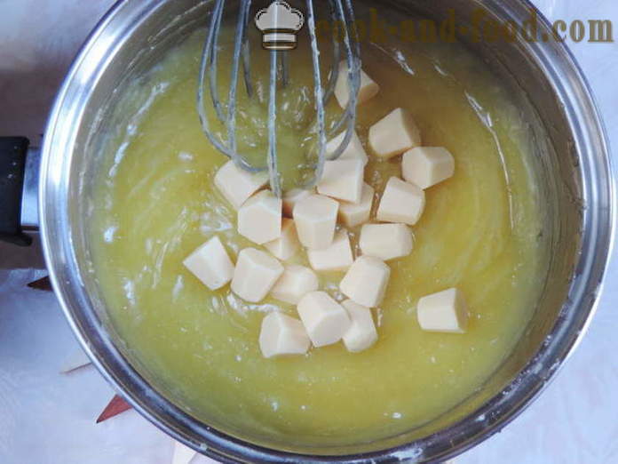 Limão ovo com amido - como cozinhar creme caseiro com limão, com um passo a passo fotos de receitas