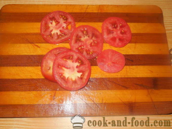 Carne com tomate e queijo no forno - Como cozinhar carne suculenta no forno, com um passo a passo fotos de receitas