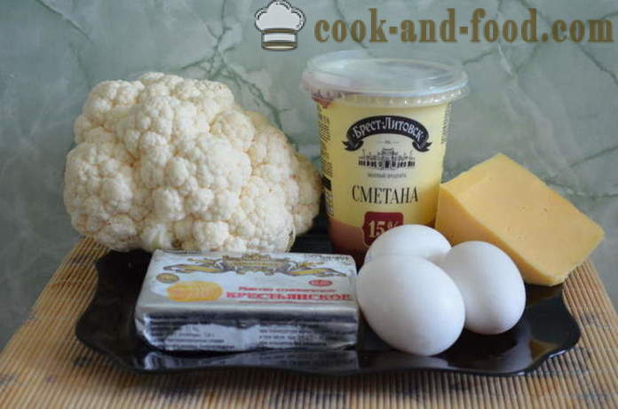 Omelete com couve-flor no forno - como delicioso cozer couve-flor no forno, com um passo a passo fotos de receitas