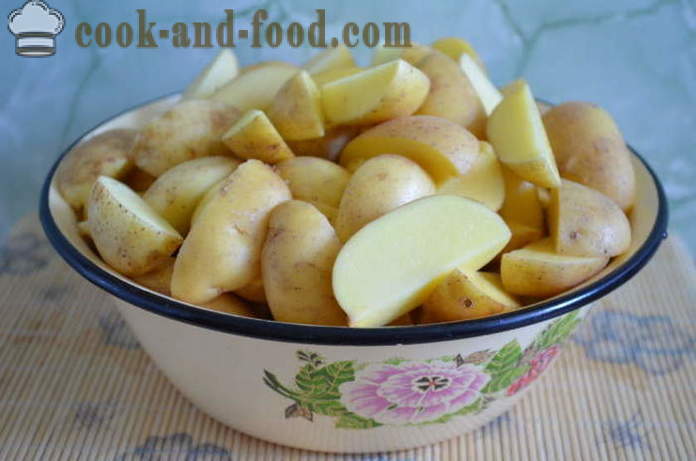Batatas assadas na manga - batatas assadas como no forno no buraco, passo a passo fotos de receitas