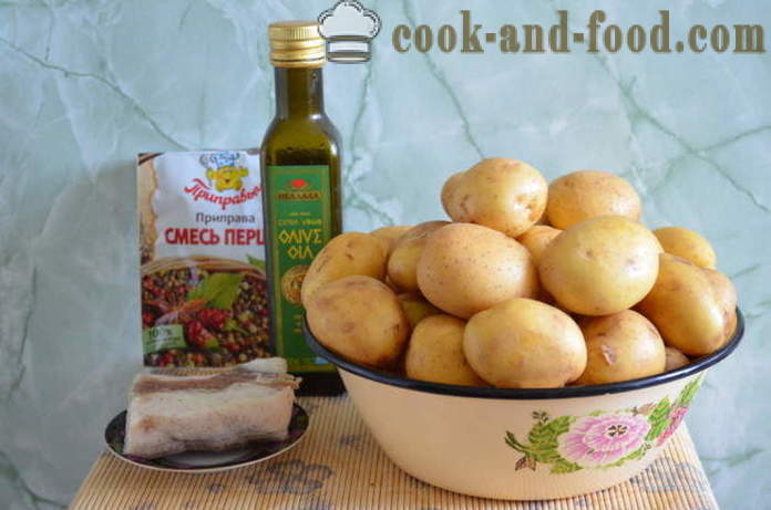Batatas assadas na manga - batatas assadas como no forno no buraco, passo a passo fotos de receitas