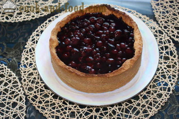 Areia Cherry Pie - como fazer um bolo com uma cereja no forno, com um passo a passo fotos de receitas