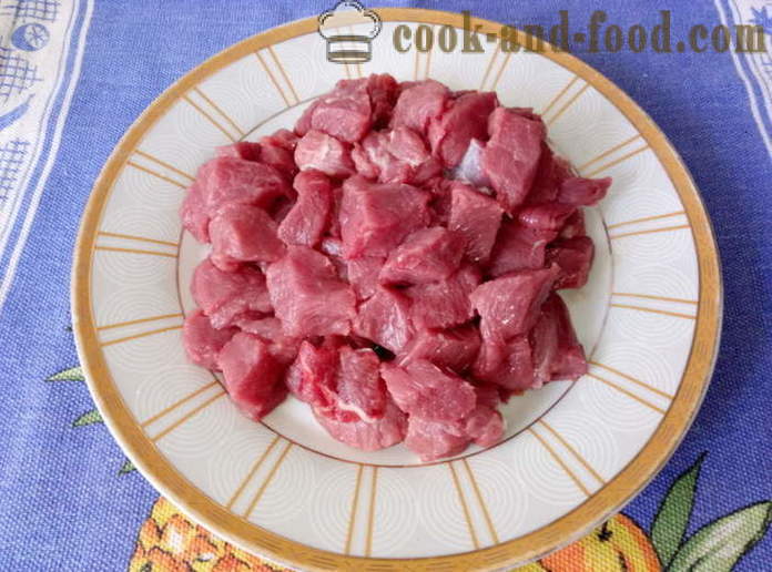 Carne em uma panela no forno - como tirar a carne em uma panela, com um passo a passo fotos de receitas