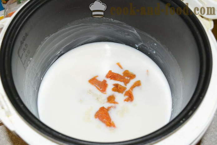 Mingau de arroz delicioso com leite em multivarka - como preparar mingau de arroz de leite, um passo a passo fotos de receitas