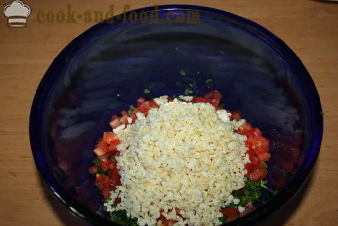 Salada Tabula com cuscuz - como preparar um tabule salada, um passo a passo fotos de receitas