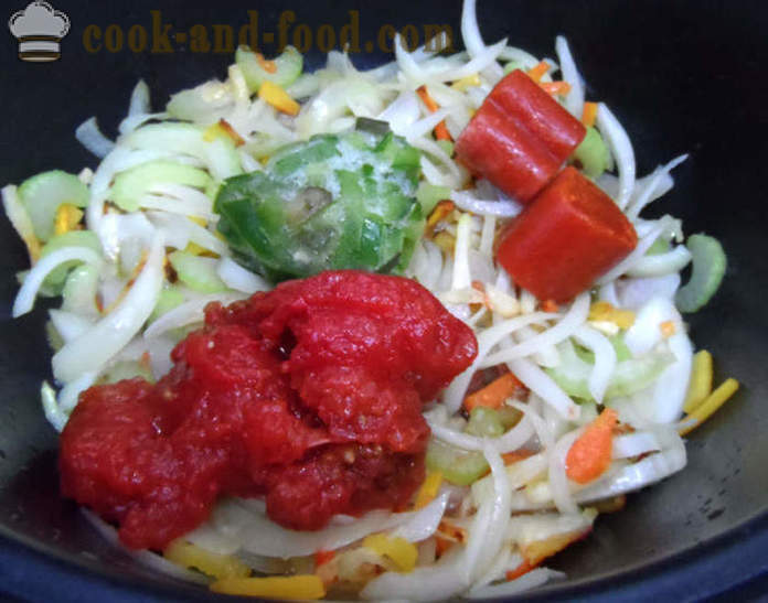 Caldeirada de peixe com legumes e prato de arroz - como um ensopado de peixe com legumes em multivarka, fotos passo a passo receita