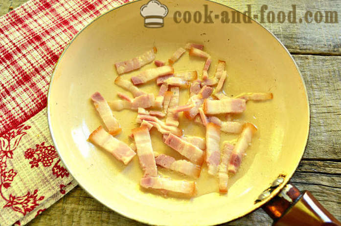 Batata cozida com bacon - como batatas cozido em uma frigideira, um passo a passo fotos de receitas