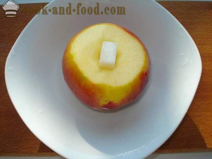 Maçãs assadas no microondas - como cozinhar as maçãs em um forno de microondas, um passo a passo fotos de receitas
