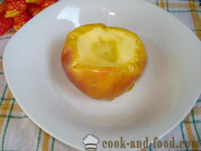 Maçãs assadas no microondas - como cozinhar as maçãs em um forno de microondas, um passo a passo fotos de receitas