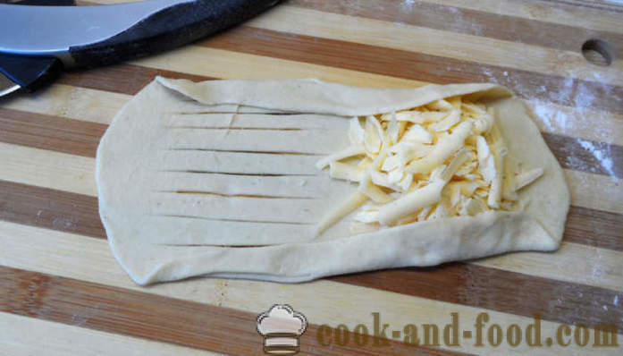 Rolos de levedura com queijo - como cozinhar lanche original, fotos passo a passo receita