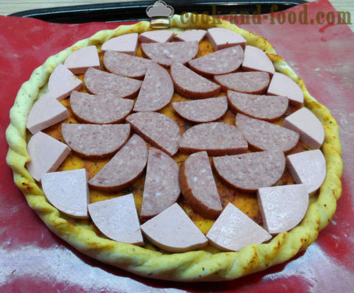 O mais simples pizza caseira aos trancos e barrancos e as melhores coberturas para a pizza - como cozinhar levedura pizza, um passo a passo fotos de receitas