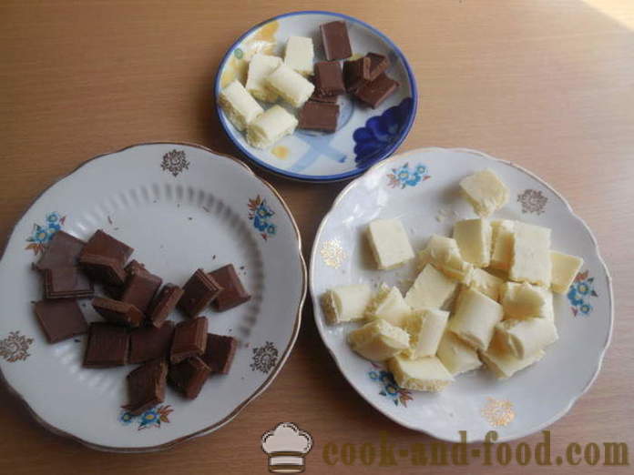 Curd Páscoa com creme e chocolate - como cozinhar a Páscoa coalhada sem ovos, passo a passo fotos de receitas