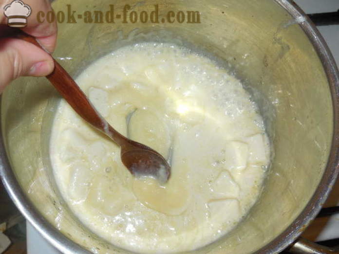 Curd Páscoa com creme e chocolate - como cozinhar a Páscoa coalhada sem ovos, passo a passo fotos de receitas