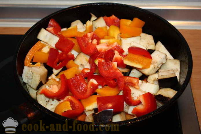 Queimando salada de legumes quente com berinjela - como cozinhar uma salada de legumes quente, receita poshagovіy com uma foto