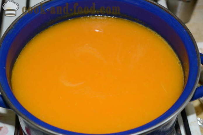 Creme de abóbora, cenouras e aipo sem creme - como cozinhar uma deliciosa sopa de abóbora, um passo a passo fotos de receitas