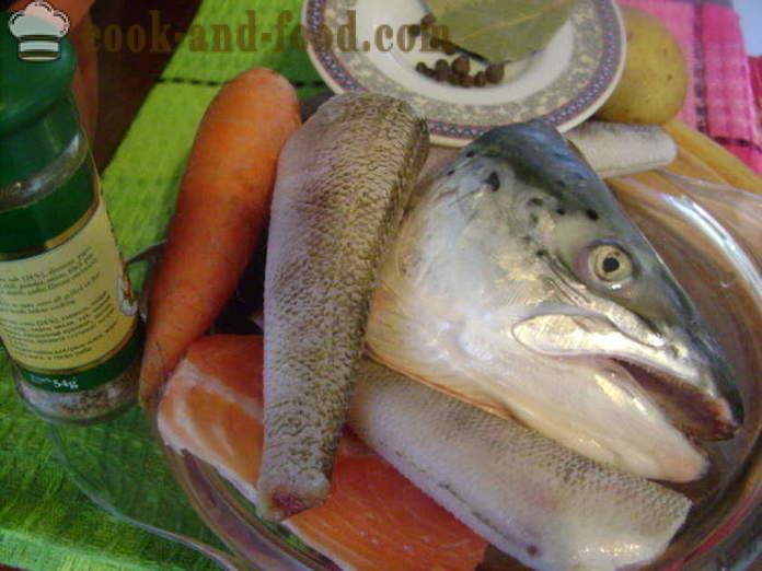 Orelha da cabeça do peixe e outros peixes diferente - como cozinhar sopa de cabeças de peixe, um passo a passo fotos de receitas