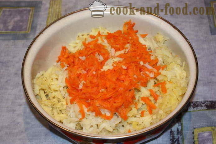 Rissóis da batata com cebola e cenoura - como cozinhar uma batata rissóis de batata cozida, com um passo a passo fotos de receitas