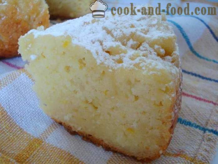 Simples cheesecake queque em multivarka - como cozinhar um bolo em multivarka, passo a passo fotos de receitas