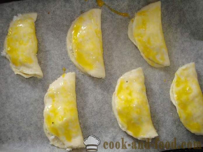 Sochniki com queijo cottage massa folhada - como assar sochniki com queijo cottage massa folhada, um passo a passo fotos de receitas