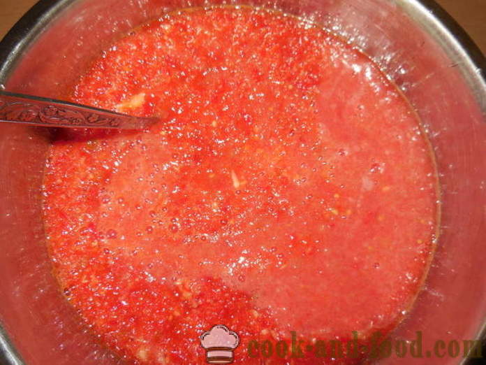 Adjika tomate saborosa, sino e pimentas sem cozinhar - como cozinhar adjika pimenta e tomate