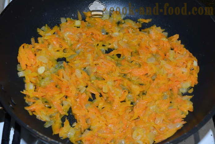 Caçarola delicioso do fígado com arroz - como cozinhar caçarola de fígado no forno, com um passo a passo fotos de receitas