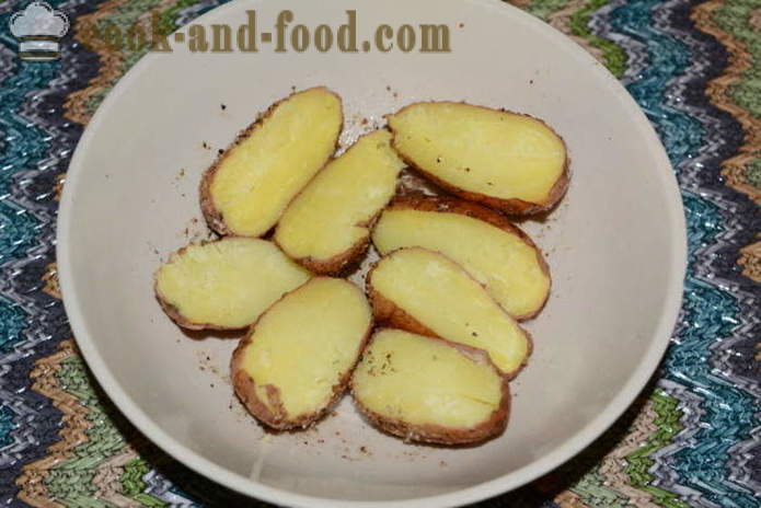 Batata rápida cozida no microondas - o quão delicioso batatas assadas no microondas na pele, com um passo a passo fotos de receitas