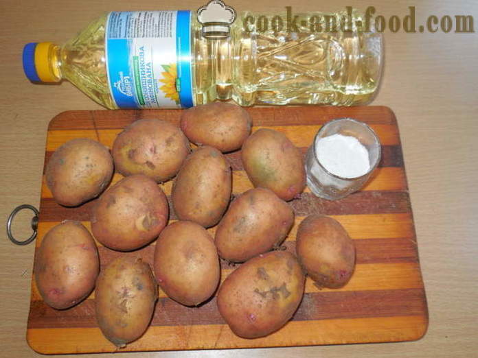 Batatas cozidas em seus revestimentos no forno - como deliciosas batatas cozidas em suas peles no forno, com um passo a passo fotos de receitas