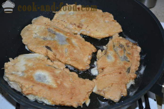 Saboroso peixe frito em massa - como cozinhar peixe em massa na panela, um passo a passo fotos de receitas