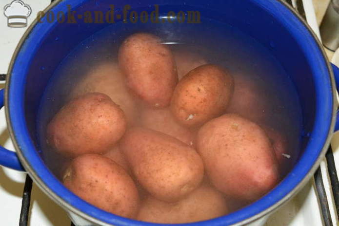Batatas cozidas em suas peles para uma salada - como cozinhar batatas em suas peles em uma panela, com um passo a passo fotos de receitas