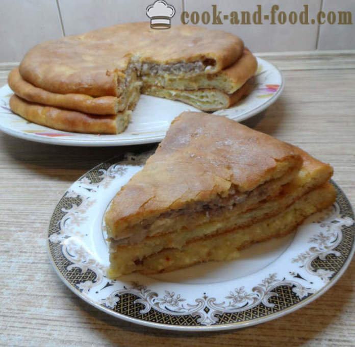 Tortas delicioso Ossétia com recheios diferentes - como cozinhar tortas Ossétia em casa, fotos passo a passo receita