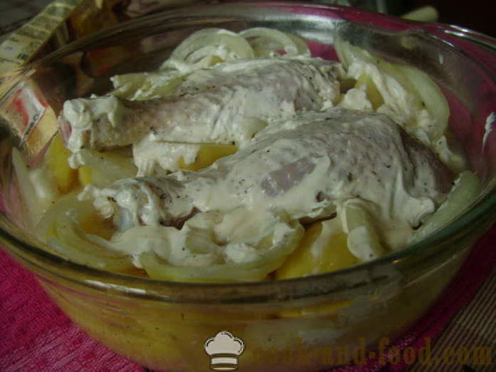 Coxinhas de frango com batatas no forno - como cozinhar um delicioso Pilão de galinha com batatas, um passo a passo fotos de receitas