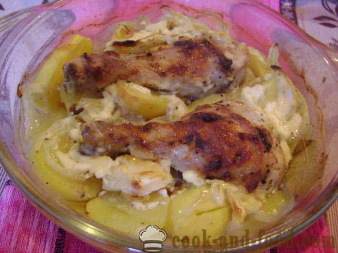 Coxinhas de frango com batatas no forno - como cozinhar um delicioso Pilão de galinha com batatas, um passo a passo fotos de receitas