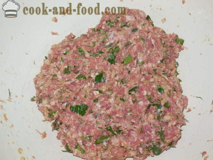 Kebab delicioso de carne no forno - como cozinhar kebab em casa, passo a passo fotos de receitas
