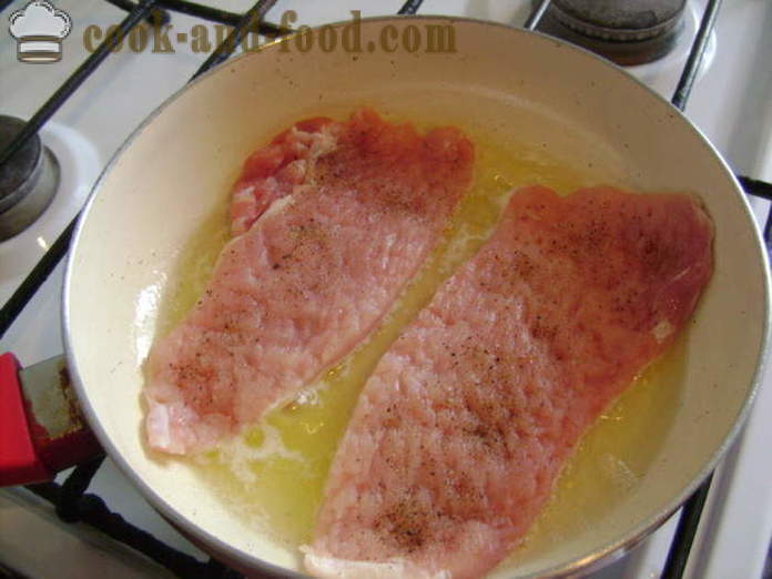 Escalope de porco com cebolas - como cozinhar escalope de carne de porco, com um passo a passo fotos de receitas