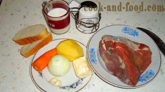 Costeletas alimentares de vitela com cenouras e cebolas - como cozinhar um delicioso costeletas de vitela, um passo a passo fotos de receitas