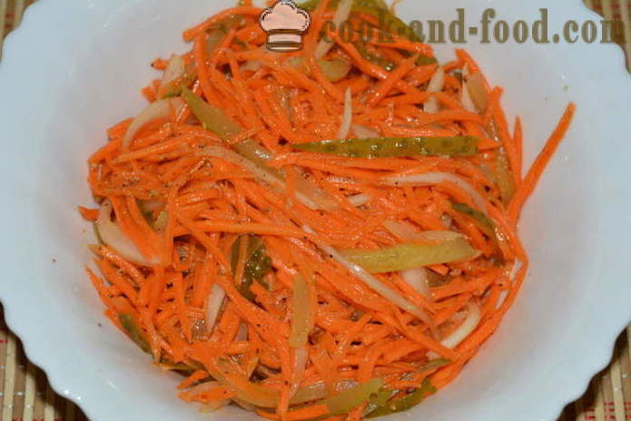 Um simples salada com cenoura coreano e pepino - como cozinhar salada coreana de cenouras e pepinos, com um passo a passo fotos de receitas