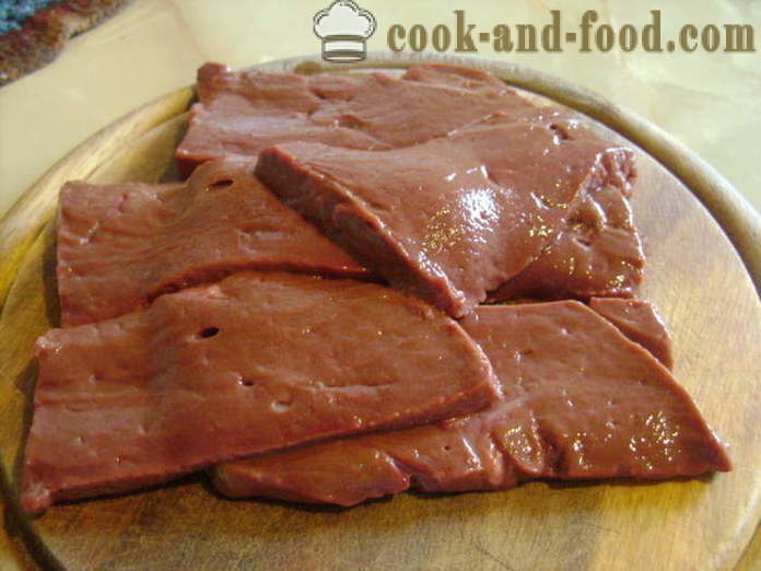 Fígado bovino suave frito - como cozinhar fígado bovino frito é macio, com um passo a passo fotos de receitas