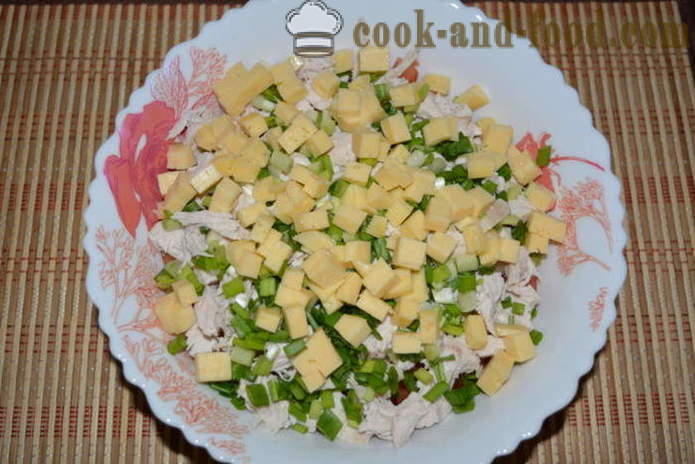 Uma deliciosa salada com abacate e peito de frango - como preparar uma salada com abacate e frango, com um passo a passo fotos de receitas