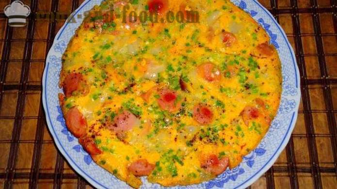 Grandes ovos fritos com salsichas de ovos de avestruz - Como cozinhar uma omelete de ovos de avestruz, fotos passo a passo receita
