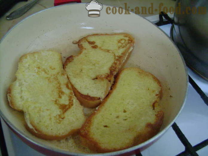 Brindes do pão com queijo - como fritar croutons em uma frigideira, um passo a passo fotos de receitas