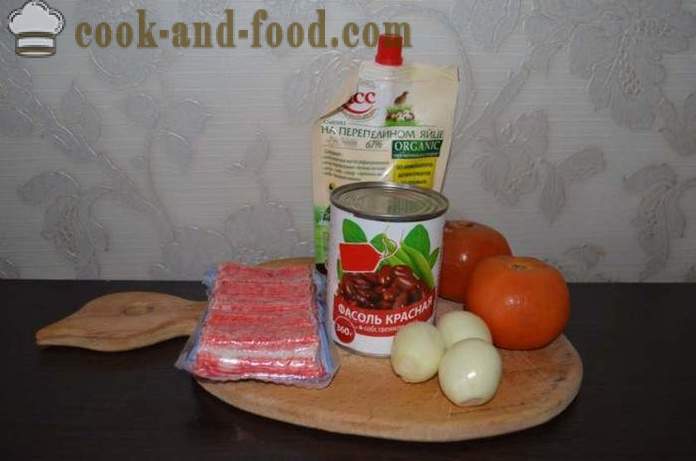 Salada simples de feijão vermelho com tomates - como preparar uma salada com feijão vermelho, um passo a passo fotos de receitas
