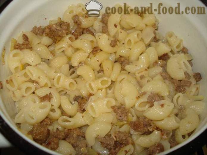 Pasta náutico com carne moída - como cozinhar massas náutico com carne picada, um passo a passo fotos de receitas