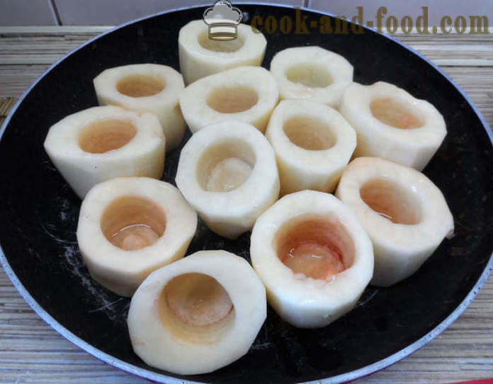 Batatas assadas recheadas com cogumelos e queijo - como cozinhar batatas recheadas com cogumelos, um passo a passo fotos de receitas